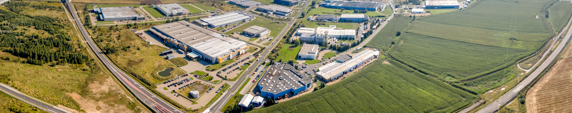 photo of enterprises from the Dzierzoniów subzone - bird's eye view