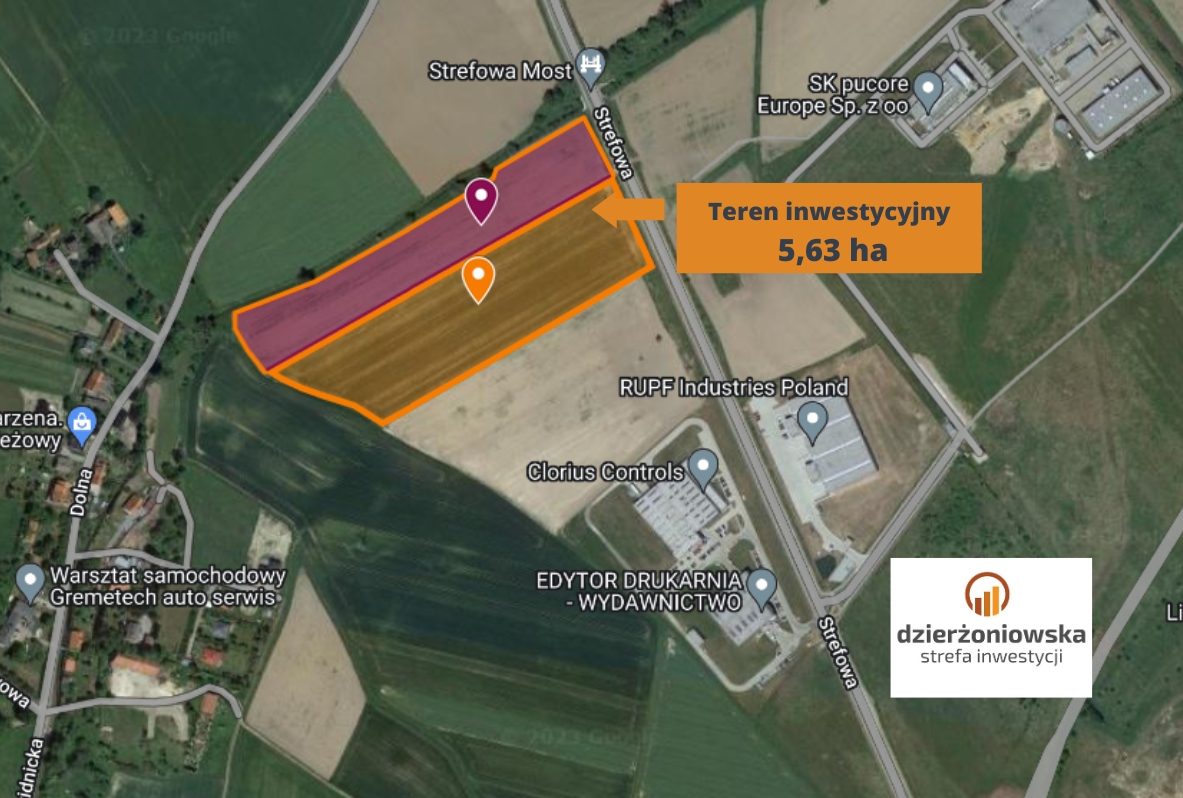 Teren inwestycyjny 5,63 ha