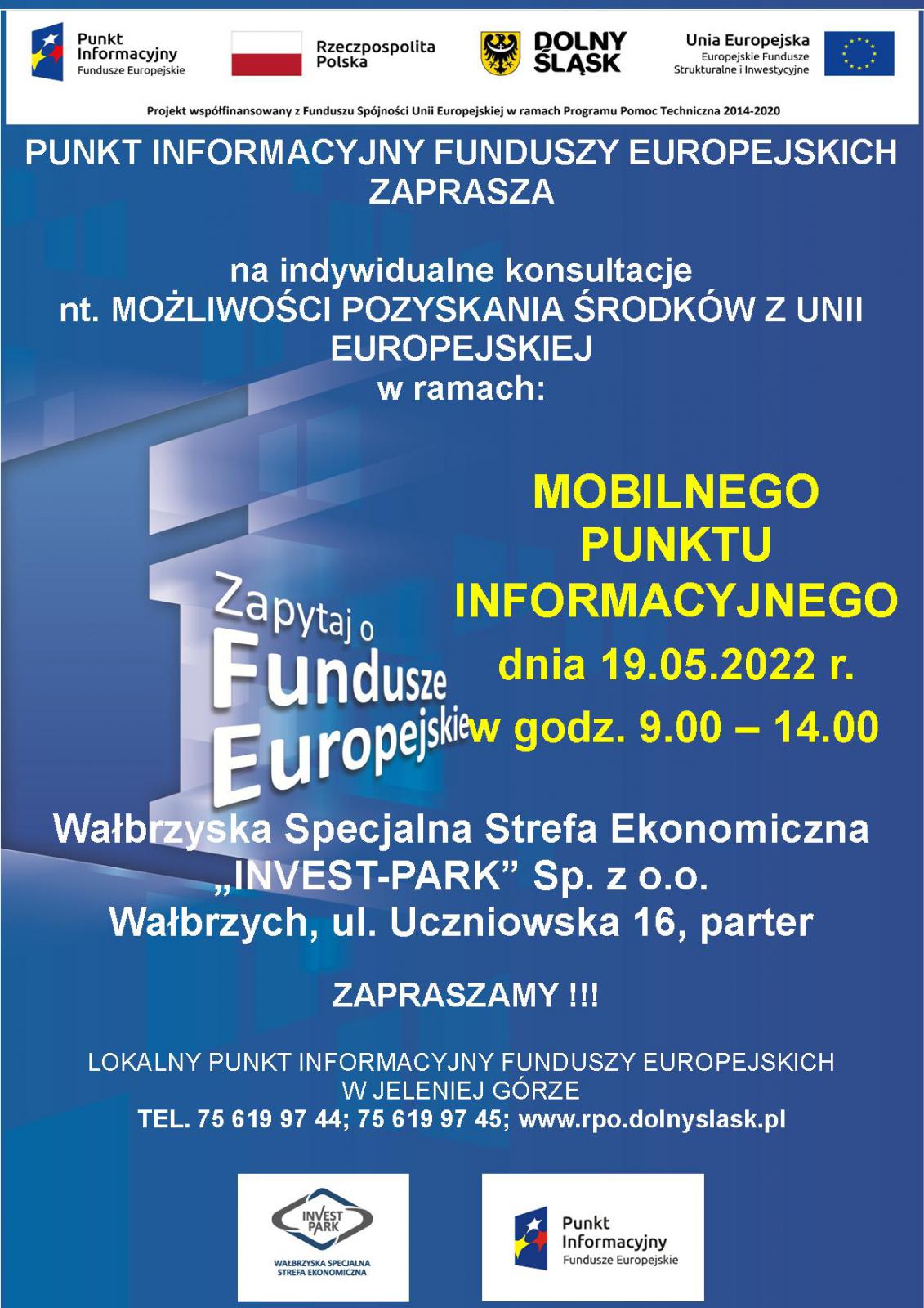 Możliwości pozyskania środków z Unii Europejskiej - bezpłatne indywidualne  konsultacje 