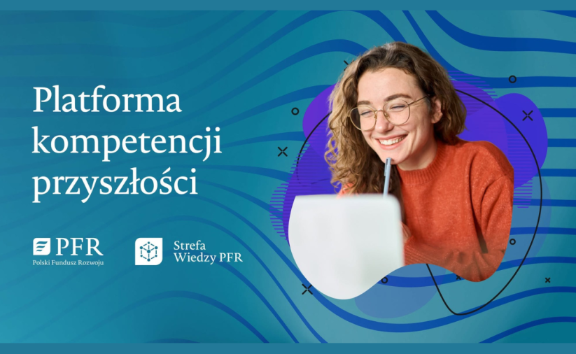 grafika ozdobna informująca o platformie kompetencji przyszłości