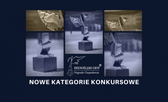Obraz przedstawia stautekę Dolnosląski Gryf wraz z napisem informującym o nowych kategoriach konkursowych