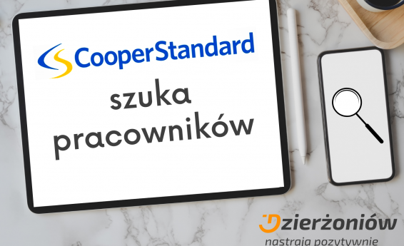 Tablet z napisem Cooper Standard szuka pracowników