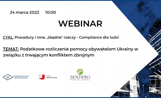 webinar  Podatkowwe rozliczenie pomocy osobom z Ukrainy