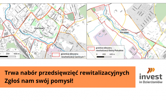 Mapa obszarów Centrum 1 i Dolny Południe