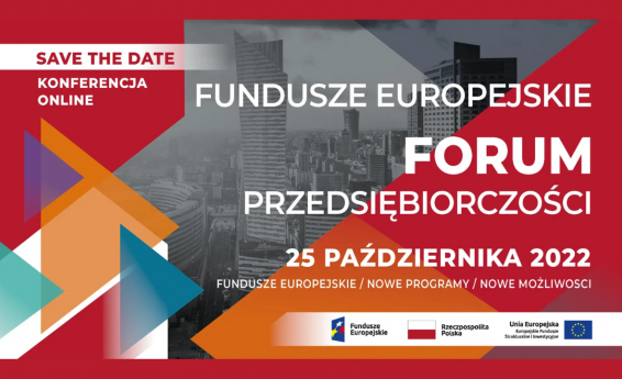 Plakat promujący PARP Forum Przedsiębiorczości. Zawiera treści zgodne z artykułem.