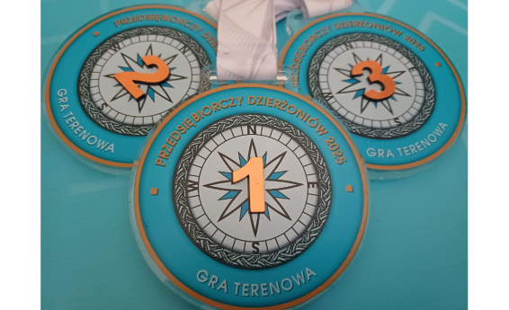 Przedsiębiorczy Dzierżoniów - gra terenowa. Medale za zajęcie I, II i III miejsca.