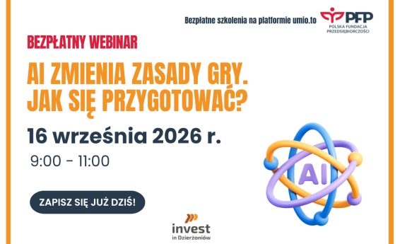 Grafika dekoracyjna informująca o webinarium "Instagram w 2026 roku - co działa, co nie działa i jak dostosować strategię?""